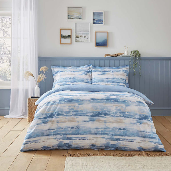 Pure Cotton Bed Sheet Set - Watercolor Landscapes