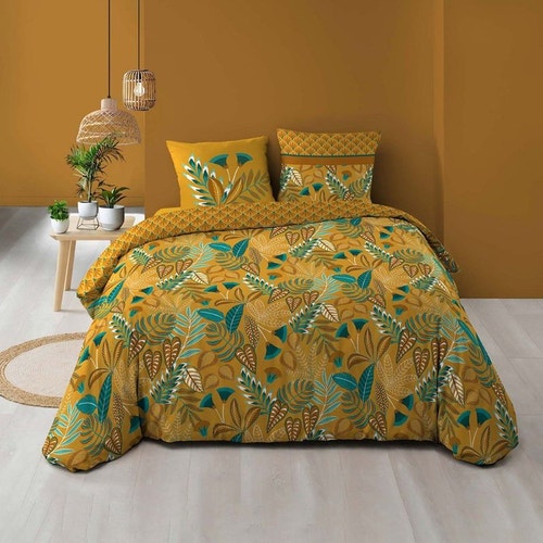 Pure Cotton Bed Sheet Set - Ginkgo Gold