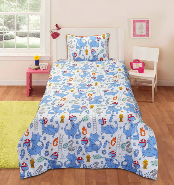 Cartoon Character Bed Sheet - Fire Fighters