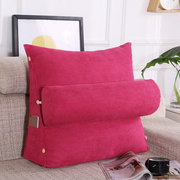 Adjustable Back Rest Lumber Cushion - Pink
