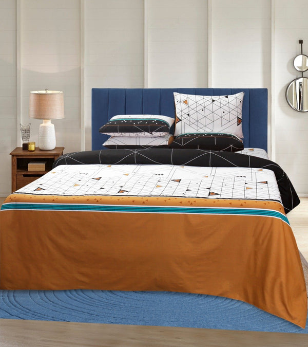 4 Pillows Cotton Bed Sheet - Spectrum Wedgewood