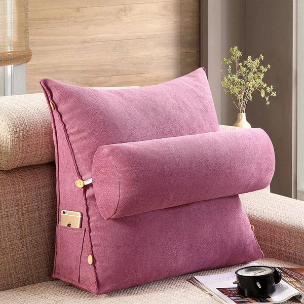 Adjustable Back Rest Lumber Cushion - Light Purple