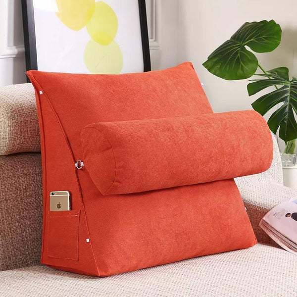 Back Rest Lumber Cushion - Orange