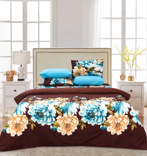 Pure Cotton Bed Sheet Set - Floral Bunch